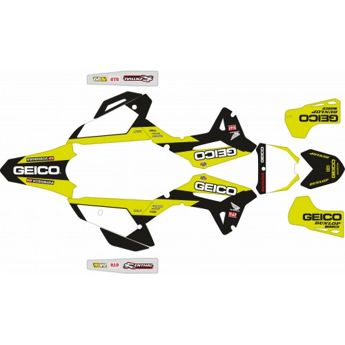 KIT ADHESIVOS CRF 450 21/23 DISEÑO GEICO LIMA