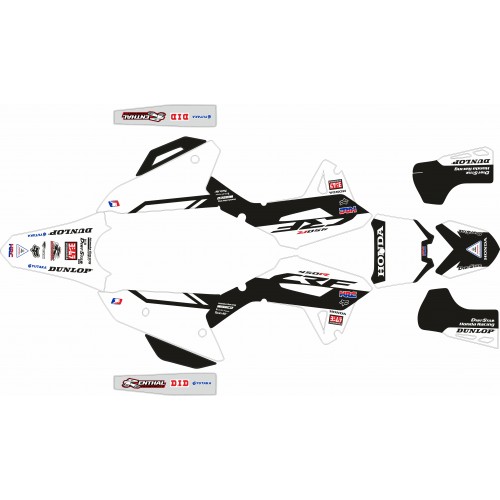 KIT ADHESIVOS CRF 450 21/23 DISEÑO WHITE/BLACK