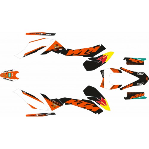 KIT ADHESIVOS KTM 690 SM  08/11 NARANJA