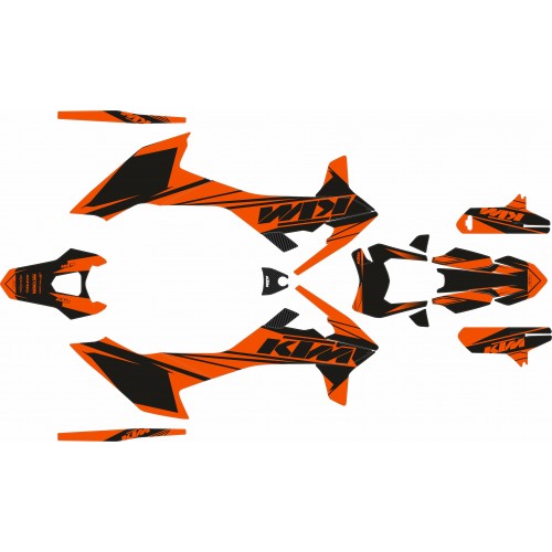 KIT ADHESIVOS KTM 690 SMC-R 19/24 NARANJA/NEGRO