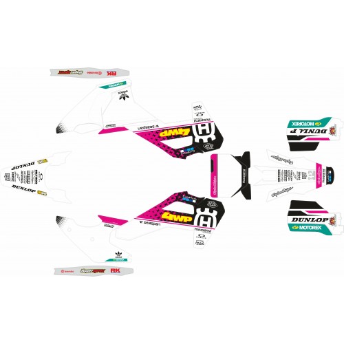 KIT ADHESIVOS HUSQVARNA TC/FC 2025 4WP GO PRO ROSA