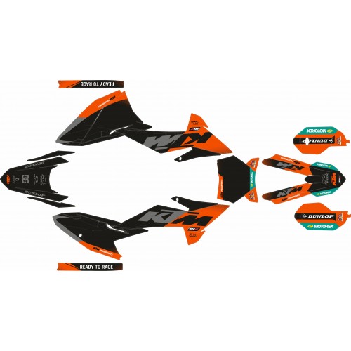 KIT DE ADHESIVOS KTM SX 85 25+ NARANJA