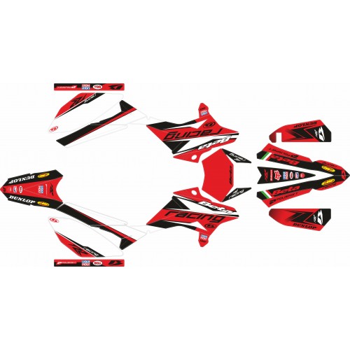 KIT ADHESIVOS BETA RR 50/125 4T 11/20 ROJO